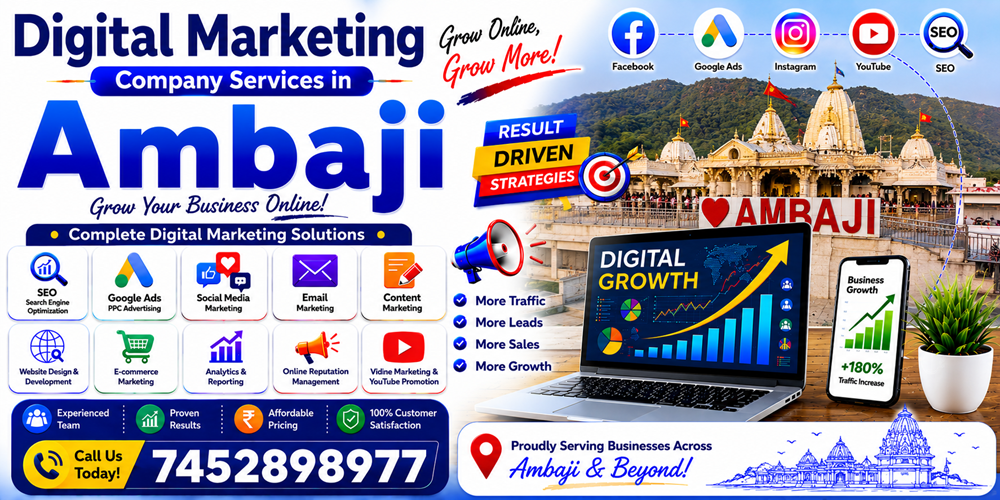 Digital Marketing Company Services in Ambaji - ASH Group Pvt. Ltd