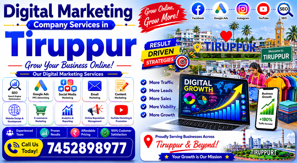 Digital Marketing Company Services in Tiruppur - ASH Group Pvt. Ltd
